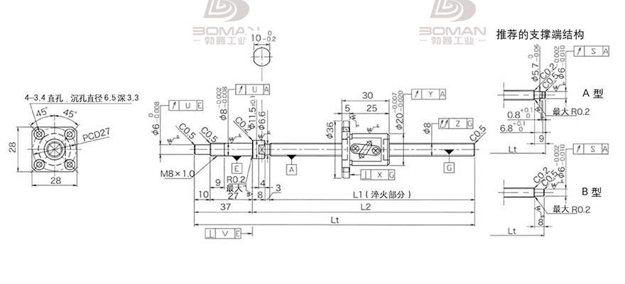 KURODA GP0802DS-AAFR-0250B-C3S 黑田精工丝杆有用吗